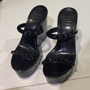 Carmen Sol jelly wedge sandal